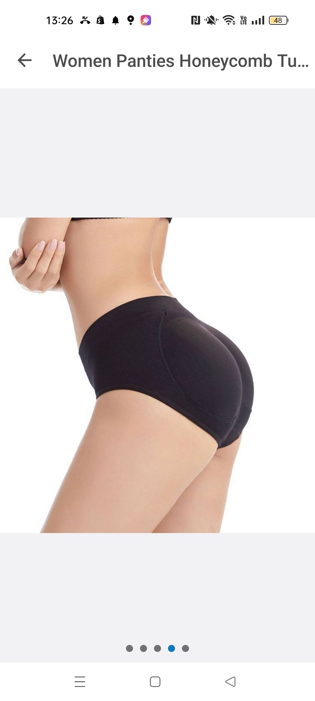 Women Panties Honeycomb Tummy Control Butt Lift Pants Fake Butt Sponge Pad